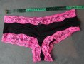 M/L луксозни черни бразилиани с розова дантела , снимка 12