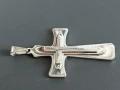 Голям кръст 9х5 см. мед.стомана, снимка 1