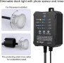 SMY Lighting Димируеми LED палубни светлини с таймер и фотоклетка, φ32 мм, 20 броя, снимка 2