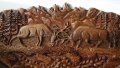 Пано - дърворезба с еленови рога, уникат, снимка 7