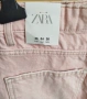 дамски, къси, дънкови панталони-Zara -Нови- розови, снимка 2