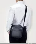 Класическа, Спортна и Елегантна мъжка чантичка /Черна естествена кожа!, снимка 4