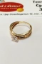 Златен дамски пръстен 14К.Тегло 3.15 гр.Размер 58.Цена 278 €., снимка 2