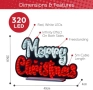 Нова Коледна Светеща Табела Merry Christmas 3D Infinity Дизайн Декорация, снимка 2