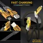 Кабел за зареждане 4 в 1 до 65W с USB-C и Lightning, снимка 4