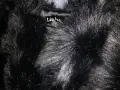 Модерен черен елек без ръкави с дълъг пухкав косъм, Размер [S/M] , снимка 2