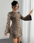 Дамска модерна рокля в леопардов цвят , снимка 5