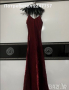 Красива и елегантна официална рокля бордо тъмно червена, снимка 1 - Рокли - 36400033
