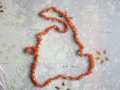 Страхотно колие гердан с оранжеви гранати , снимка 3