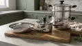 Комплект съдове за готвене Berghoff Teka Kuppersbusch Cookware set 7 части тиган касерола тенджера , снимка 3
