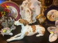 Lomonosov USSR Circa  1950 porcelain English Pointer dog - изящен и огромен сетер, снимка 6