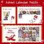 Коледен календар Пъзел с коледни мотиви 1000 части Адвент календар Подарък за коледа, снимка 4