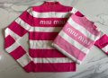 Рипс розова и цикламена блуза с дъкъг ръкав miu miu, снимка 1 - Блузи с дълъг ръкав и пуловери - 42696508