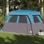 vidaXL Семейна палатка кабина, 6-местна, синя, водоустойчива, снимка 2