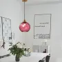 Висяща лампа с виненочервен стъклен глобус 20 см, снимка 3