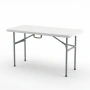 Сгъваема правоъгълна градинска маса, бяла - 181.5 × 74 × 74 см, снимка 6