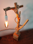 Нощна лампа с конопено въже, снимка 1 - Настолни лампи - 44920290