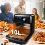 Airfryer Uten 10L, интелигентна настолна фурна с 12 прпграми , LED сензорен екран, 1500 W, снимка 7