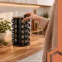 20бр. Стъклени бурканчета с въртяща се стойка за подправки+етикети / Комплект за подправки, снимка 3