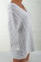 Бял дамски пуловер с памук марка MKM Knitwear, снимка 3