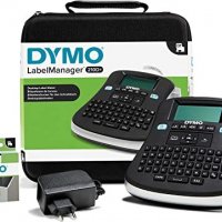 DYMO етикетен принтер LabelManager 210D+ в куфар, комплект с 12мм лента и адаптер, снимка 1 - Друго търговско оборудване - 35223269