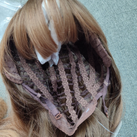 Дълга коса омбре перука с бретон висококачествен косъм, снимка 2 - Аксесоари за коса - 44526532