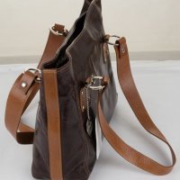 Дамска кожена кафява чанта Lattemiele , снимка 3 - Чанти - 37139662