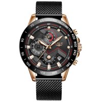 Мъжки часовник Lige Sport Watch, Водоустойчив, Неръждаема стомана, снимка 2 - Мъжки - 40245950
