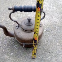 Английски месингов чайник, снимка 2 - Антикварни и старинни предмети - 39464151
