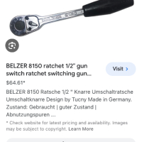 Тресчотка 1/2” Belzer Germany, снимка 4 - Други инструменти - 44698037