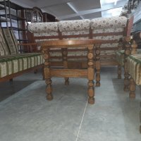 К-т Масивен Диван-Двойка с 2 фотьойла и маса , снимка 2 - Дивани и мека мебел - 34935509
