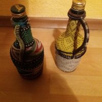 Плетени бутилки с дръжки-700мл, снимка 2 - Антикварни и старинни предмети - 30846567
