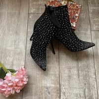 Дамски елегантни официални боти Shoe Aquarium с камъни блестящи , снимка 10 - Дамски елегантни обувки - 39070890