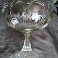 стара стъклена купа,фруктиера арт деко, снимка 3 - Антикварни и старинни предмети - 29852759