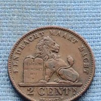 Монета 2 цента 1905г. Белгия крал Леополд втори 34853, снимка 2 - Нумизматика и бонистика - 42730246