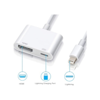 Преходник STELS, Кабел от Lightning към HDMI, Digital AV Adapter, За iPhone, iPad, iPod, Бял, снимка 4 - Друга електроника - 44773517