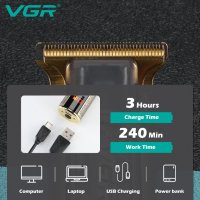 Професионален тример за коса VGR, V-073, LED дисплей, Златен, снимка 5 - Тримери - 44271716