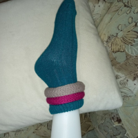 Дамски плетени чорапи от 100% вълна, размер 38  лна, снимка 1 - Дамски чорапи - 36528607