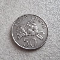 Монети. Сингапур. 5,  10 , 50 цента и 1 долар., снимка 5 - Нумизматика и бонистика - 39654978