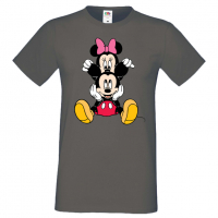 Мъжка тениска Mickey & Minnie 3 Подарък,Изненада,Рожден ден, снимка 4 - Тениски - 36575481