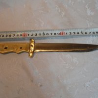  Колекционерски нож с бронзова дръжка , снимка 3 - Други ценни предмети - 30846219