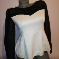 Топ с пеплум ONLY р-р S, нов, с етикет , снимка 2 - Блузи с дълъг ръкав и пуловери - 34916116