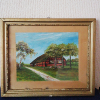 Картини рисувани,,АКВАРЕЛ" стари в дървени рамки., снимка 8 - Картини - 40140501