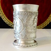 Чаша от калай Козирог. , снимка 4 - Антикварни и старинни предмети - 37783622