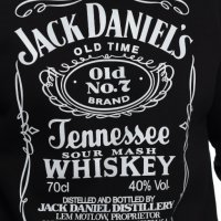 Нов мъжки черен суичър с трансферен печат JACK DANIELS (Джак Даниелс), снимка 8 - Суичъри - 27530829