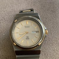Vintage Seiko Quartz SQ100 #8123-6030 Day Date Gold Men's 36mm Wrist Watch, снимка 1 - Мъжки - 42029996