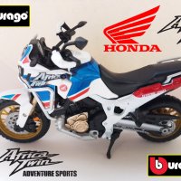 Мотор HONDA Afrika Twin Adventure Bburago 1:18, снимка 1 - Колекции - 44212835