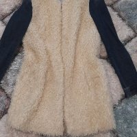 Палто teddy bear S ,с дънкови ръкави, снимка 6 - Палта, манта - 16977351