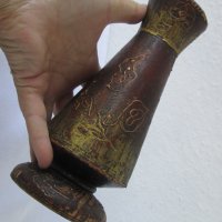Дървена ваза, стара, снимка 12 - Вази - 40211744