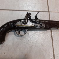 Стар автентичен военен кремъчен пистолет,пищов,оръжие, снимка 1 - Колекции - 36111133
